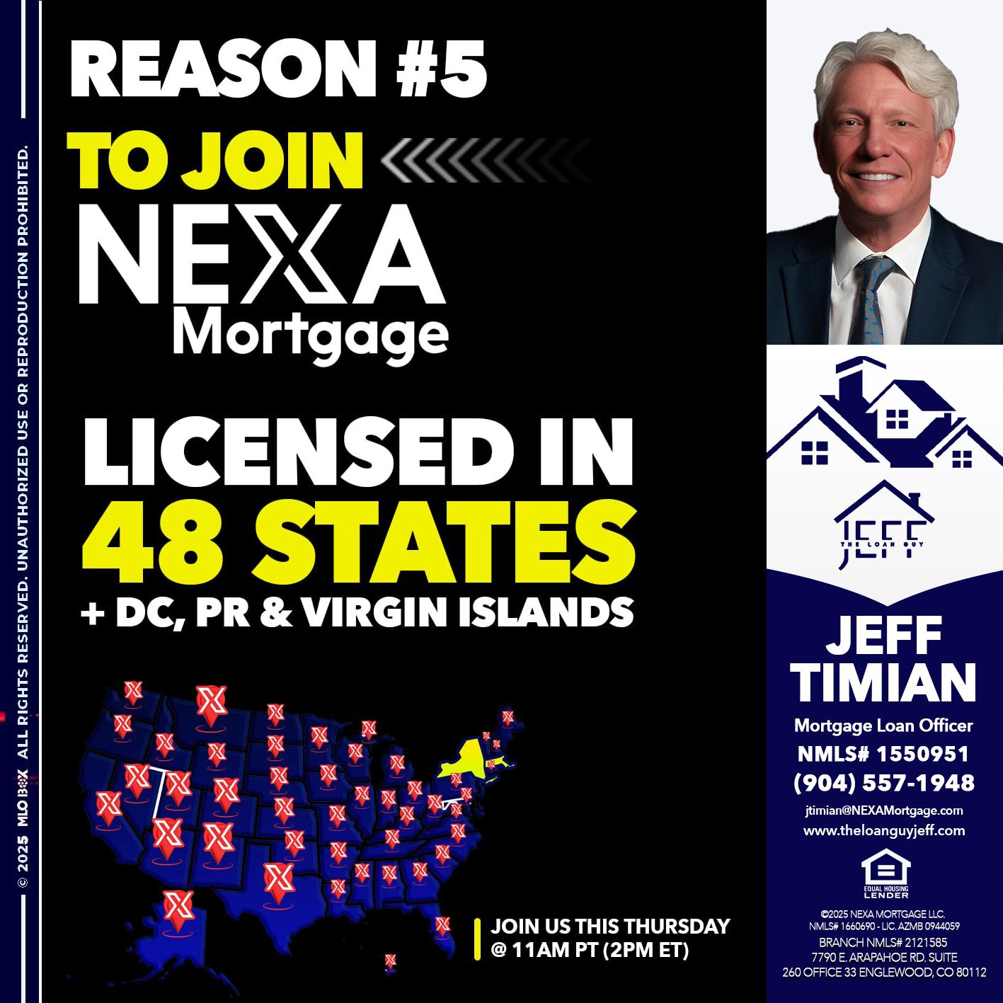 REASON 5 - Jeff Timian -Mortgage Loan Officer