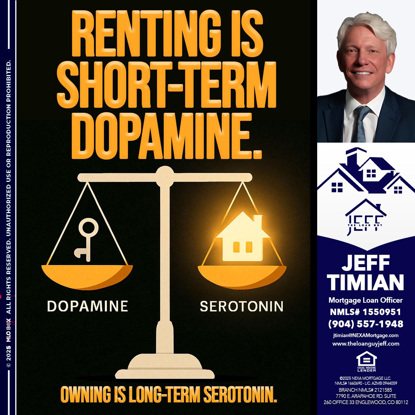 RENTING IS SHORT TERM - Jeff Timian -Mortgage Loan Officer