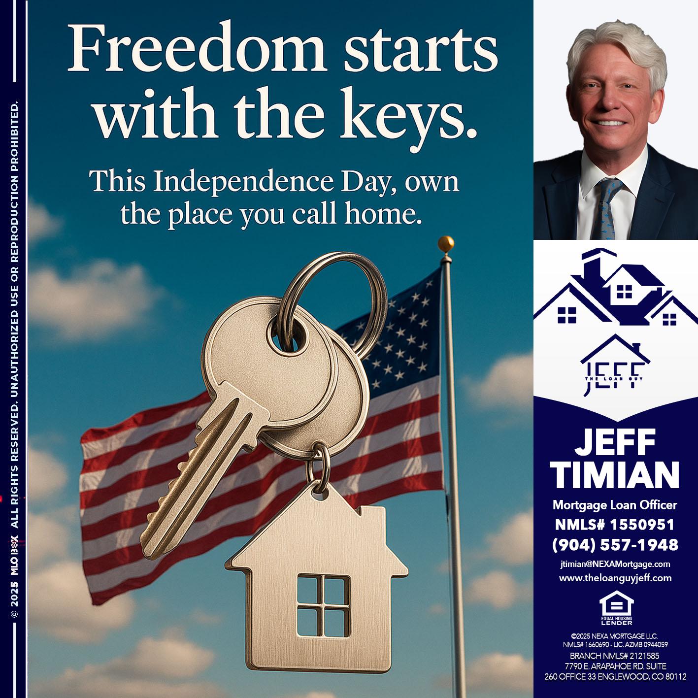 FREEDOM STARTS - Jeff Timian -Mortgage Loan Officer