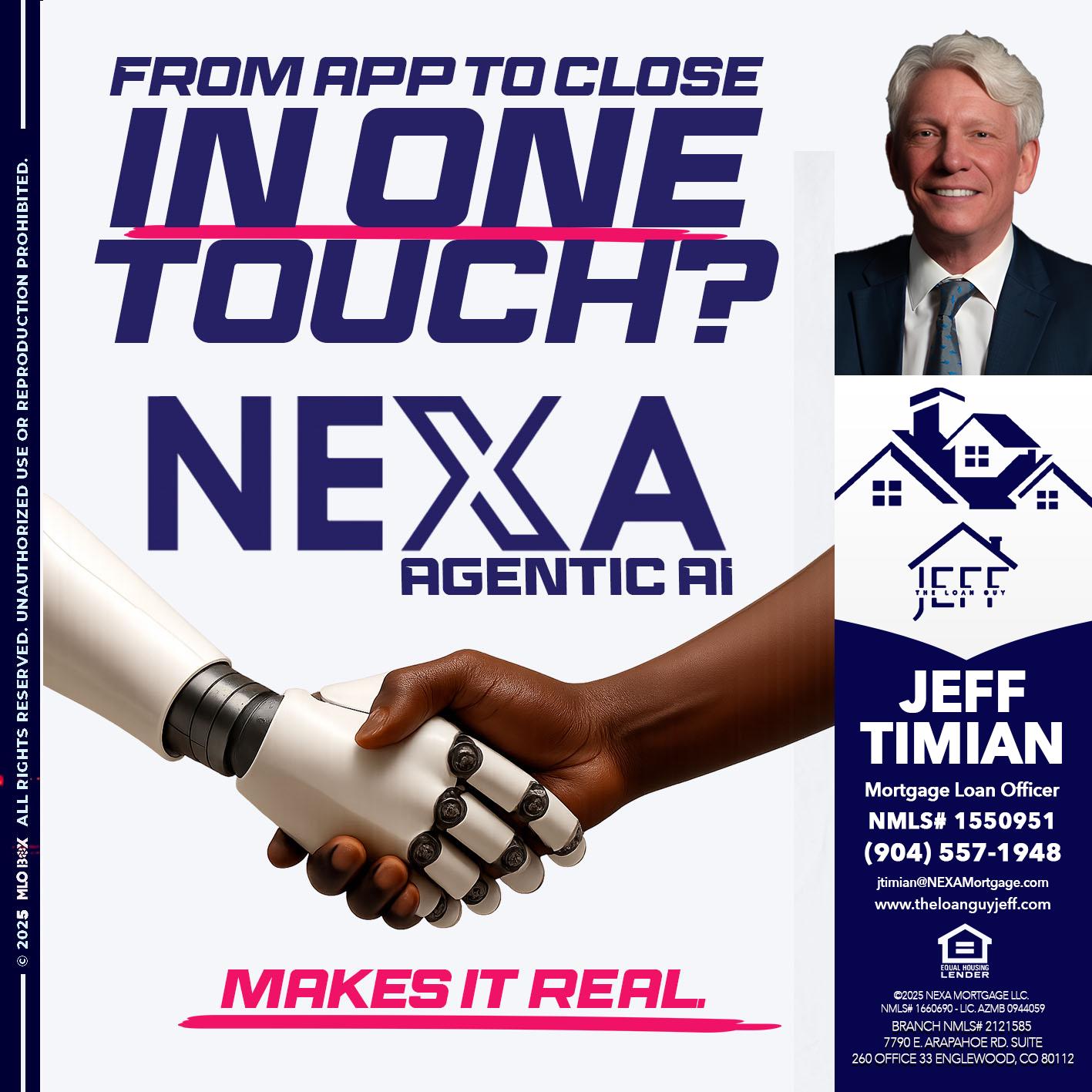 IN ONE TOUCH - Jeff Timian -Mortgage Loan Officer