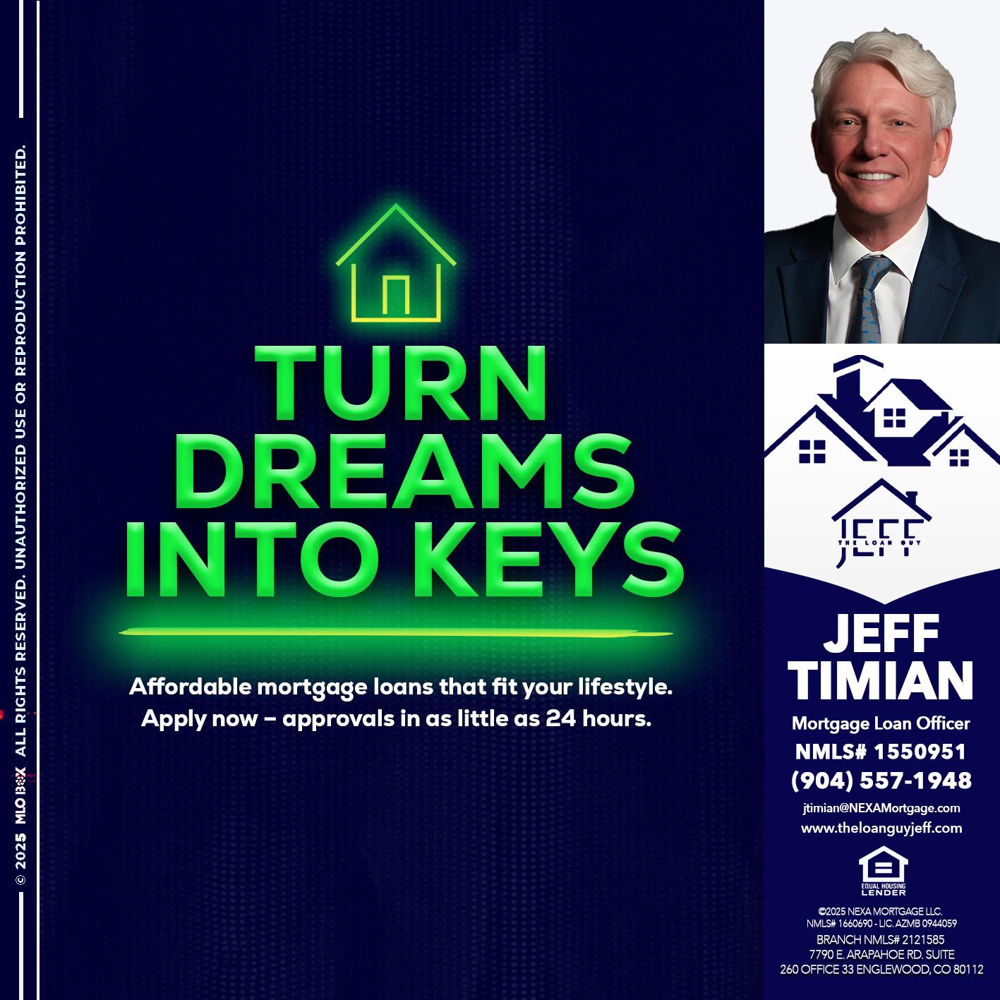 turn dreams - Jeff Timian -Mortgage Loan Officer