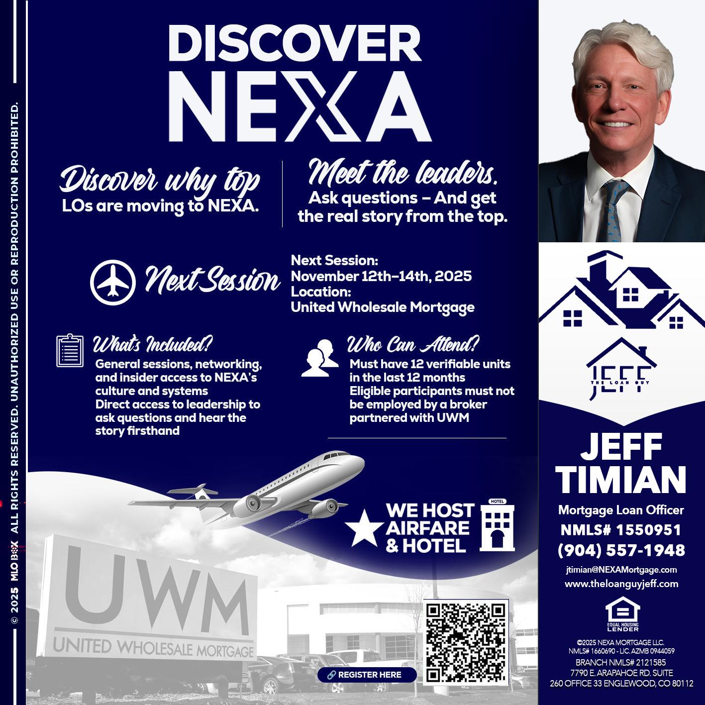DISCOVER NEXA - Jeff Timian -Mortgage Loan Officer