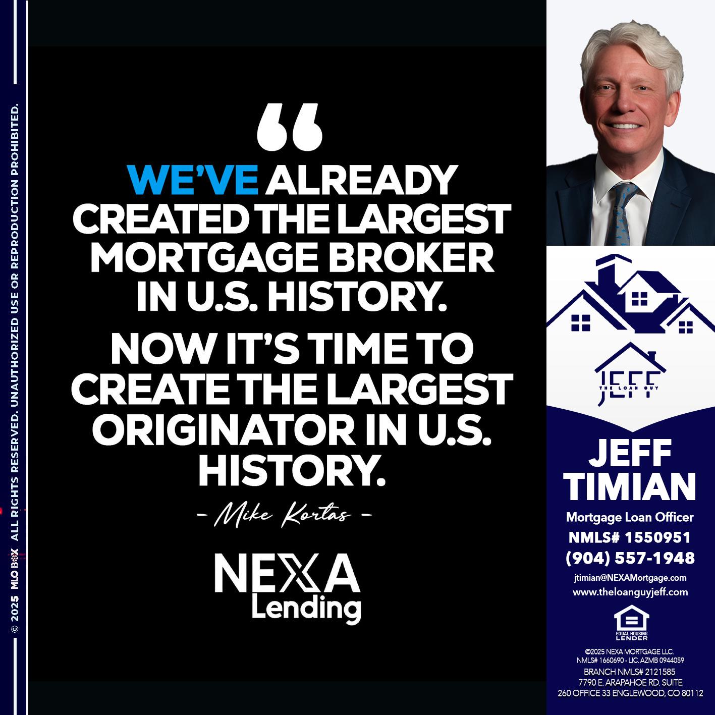 MIKE KORTAS - Jeff Timian -Mortgage Loan Officer