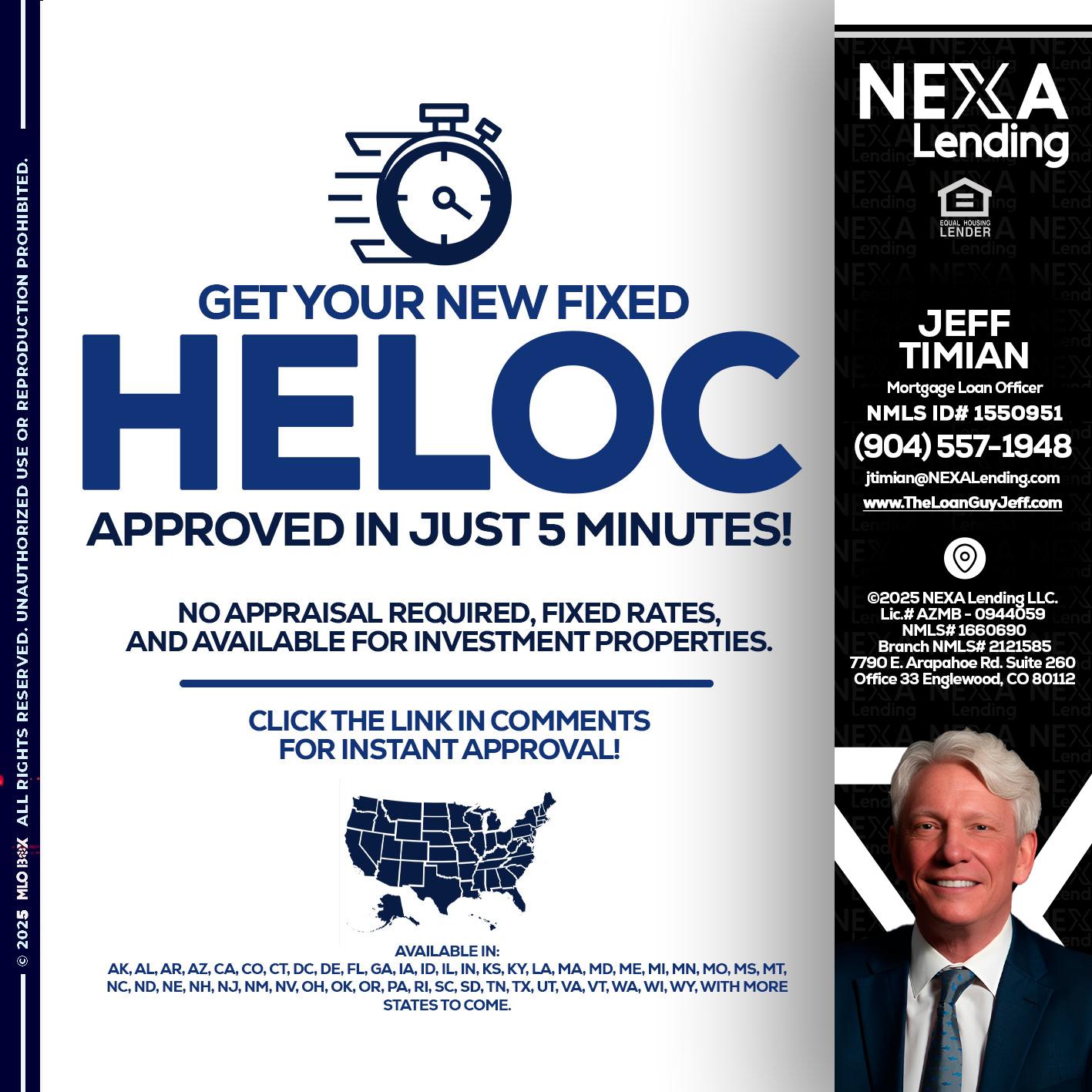 HELOC - Jeff Timian -Mortgage Loan Officer