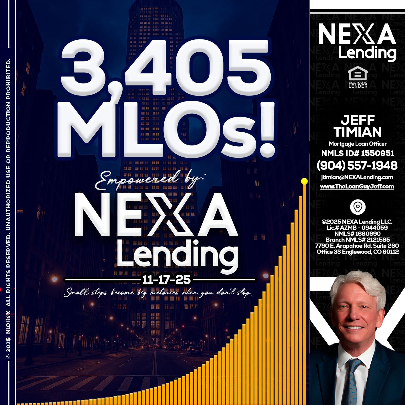 3405 MLOs - Jeff Timian -Mortgage Loan Officer