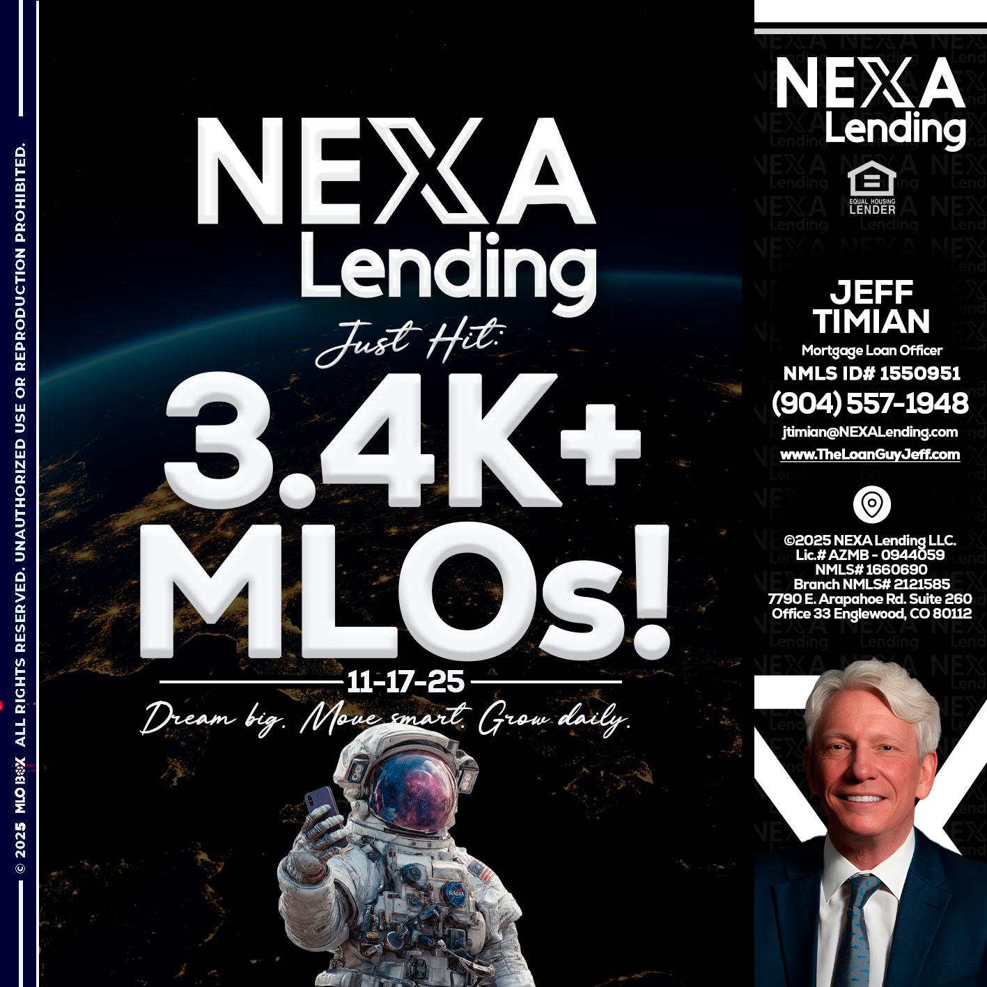 3.4K MLOs - Jeff Timian -Mortgage Loan Officer