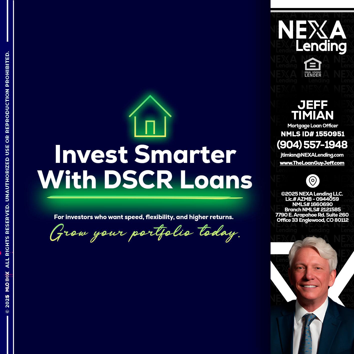 DSCR - Jeff Timian -Mortgage Loan Officer
