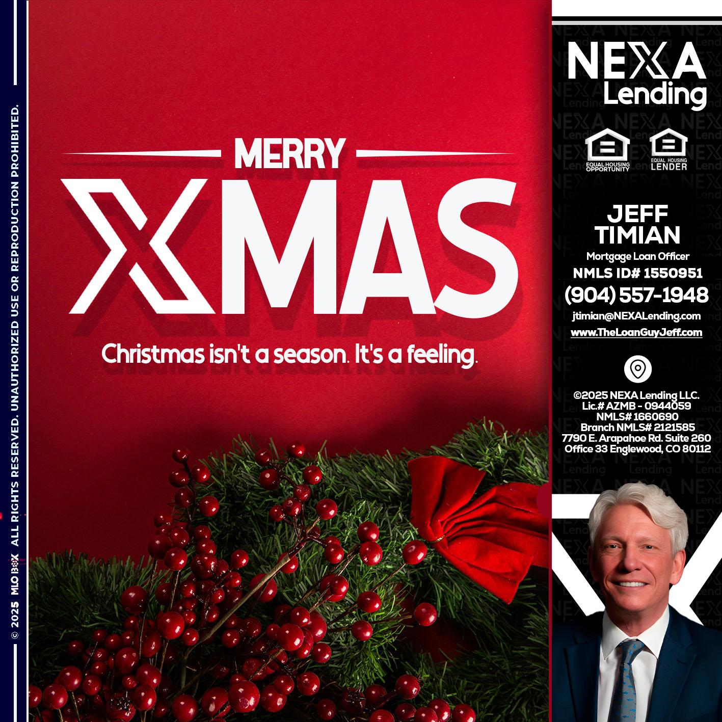 merry xmas - Jeff Timian -Mortgage Loan Officer
