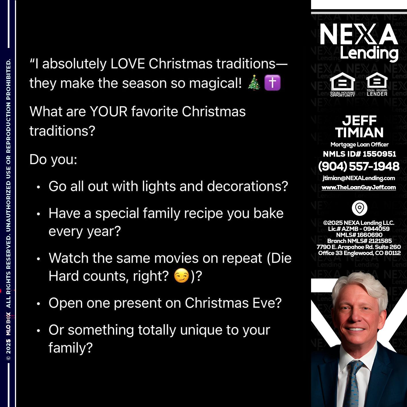 I love christmas - Jeff Timian -Mortgage Loan Officer