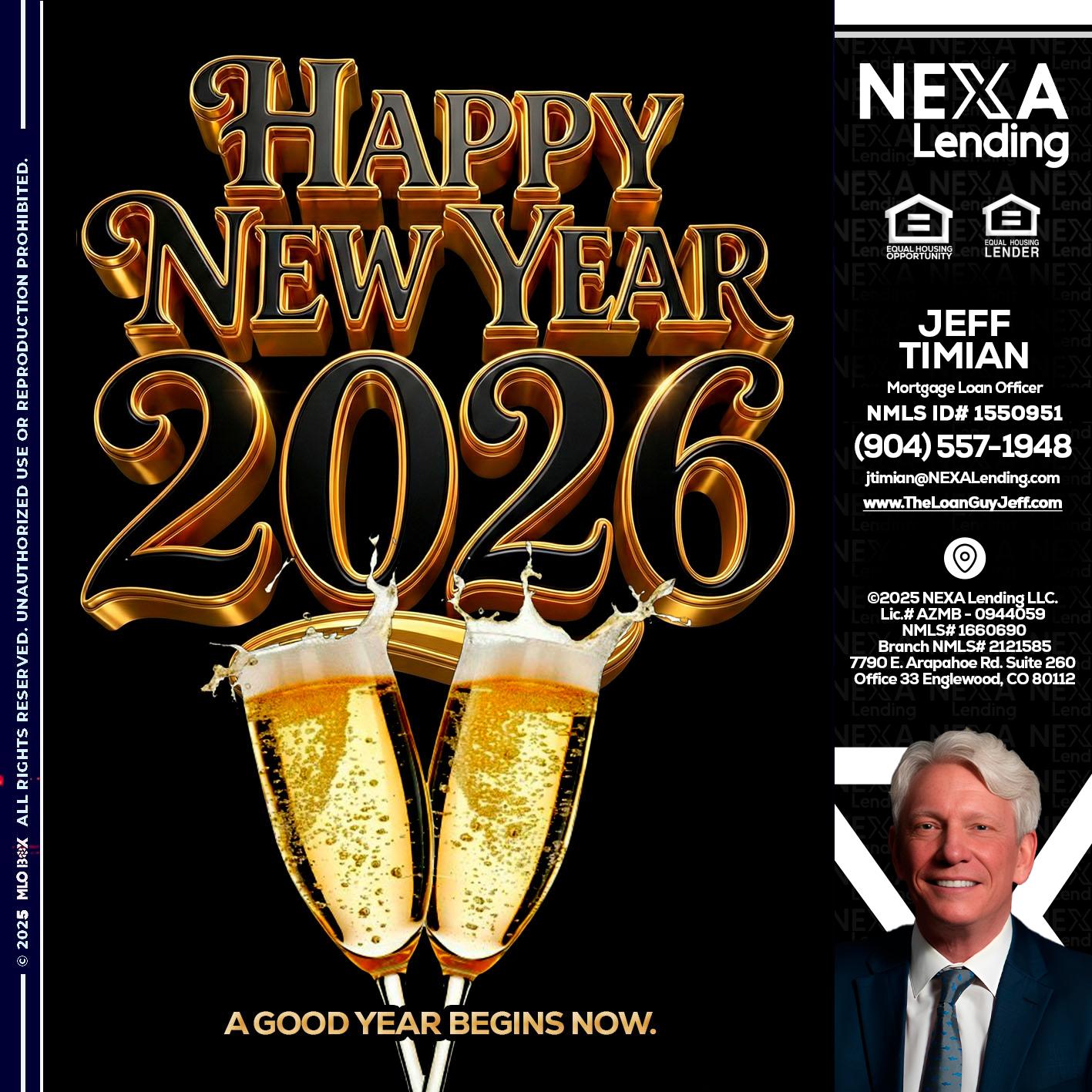 happy new year 2026 - Jeff Timian -Mortgage Loan Officer