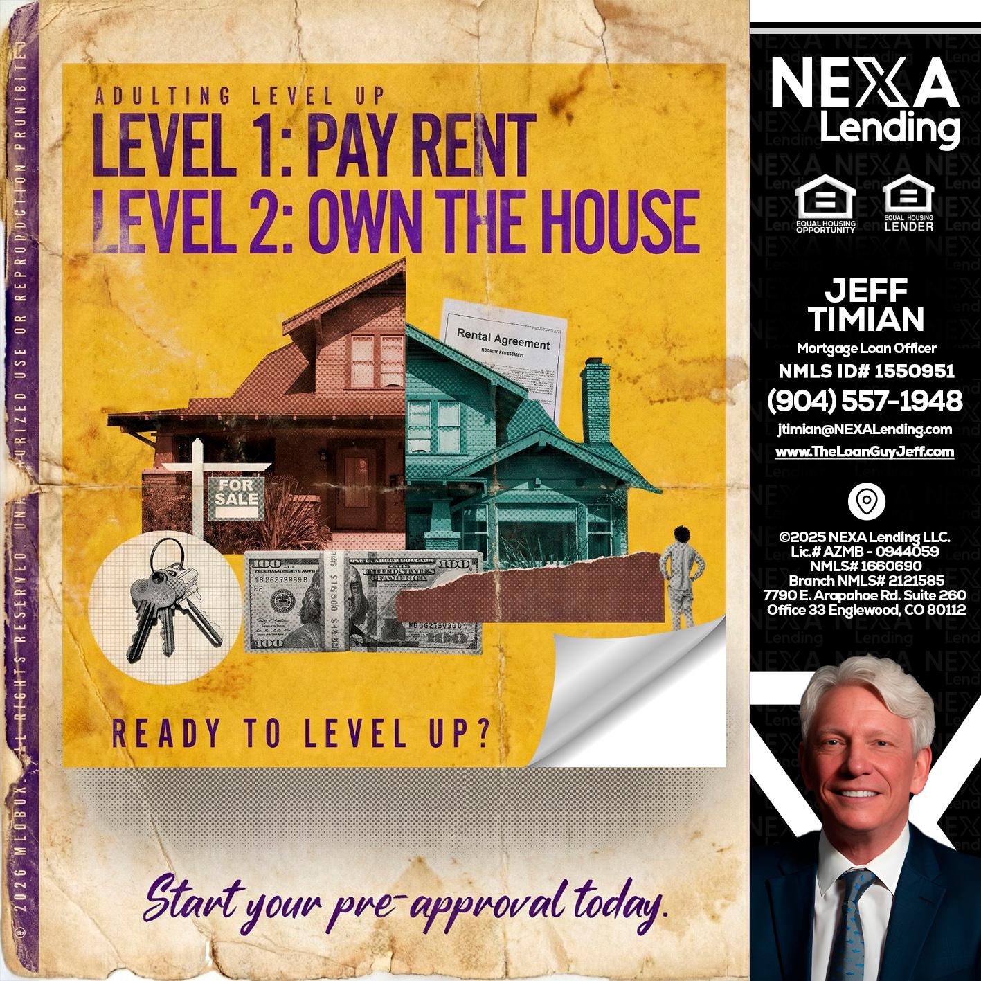 LEVEL 1 - Jeff Timian -Mortgage Loan Officer