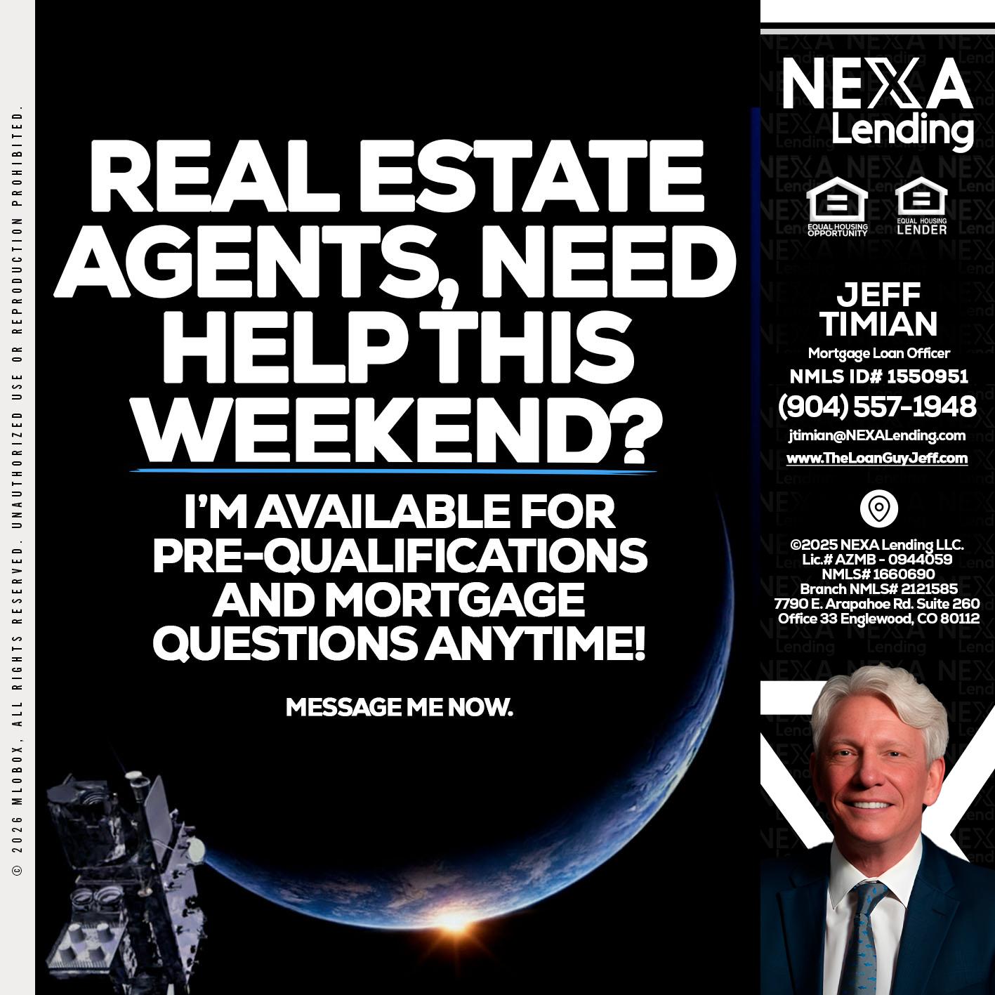 REAL ESTATE AGENTS - Jeff Timian -Mortgage Loan Officer