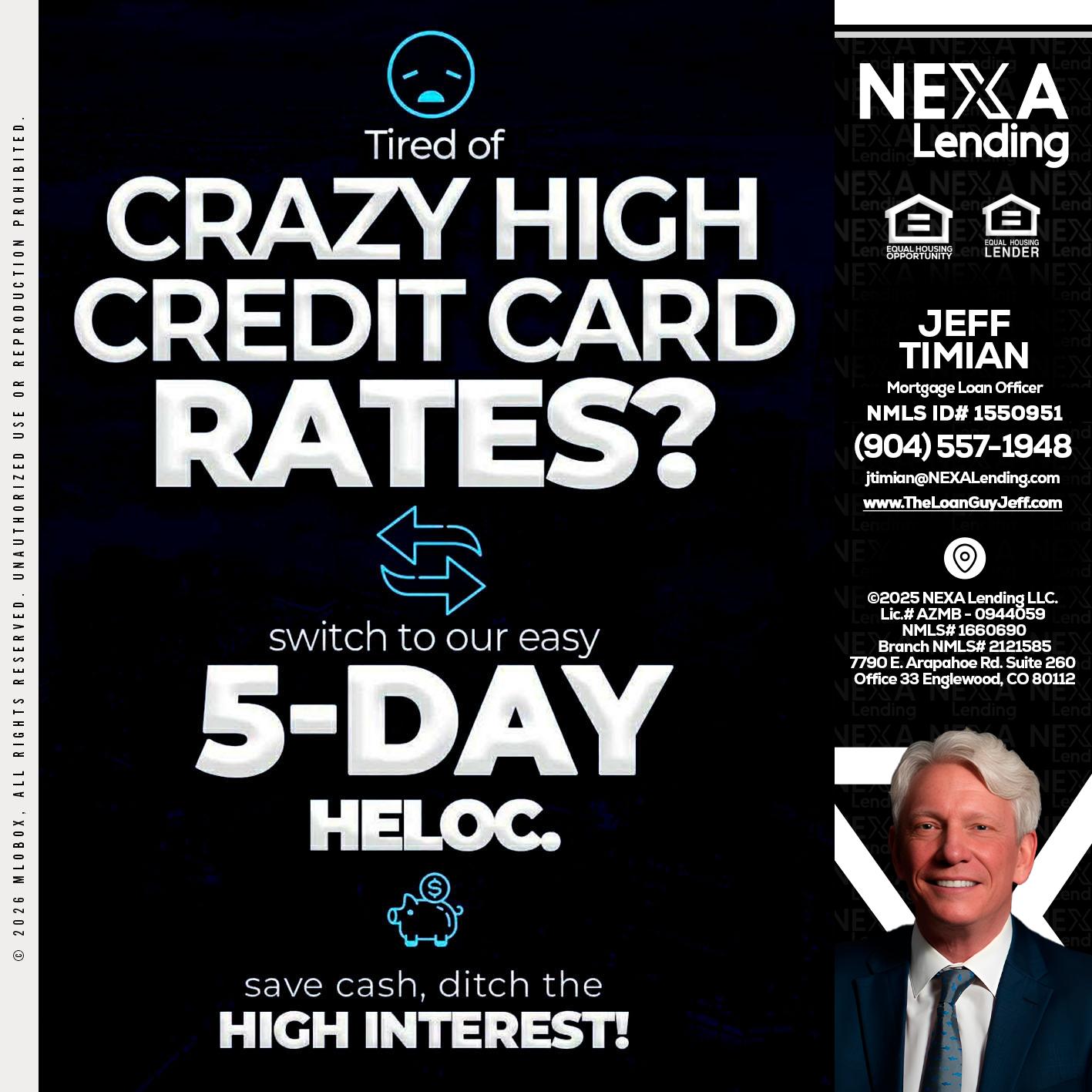 CRAZY HIGH - Jeff Timian -Mortgage Loan Officer