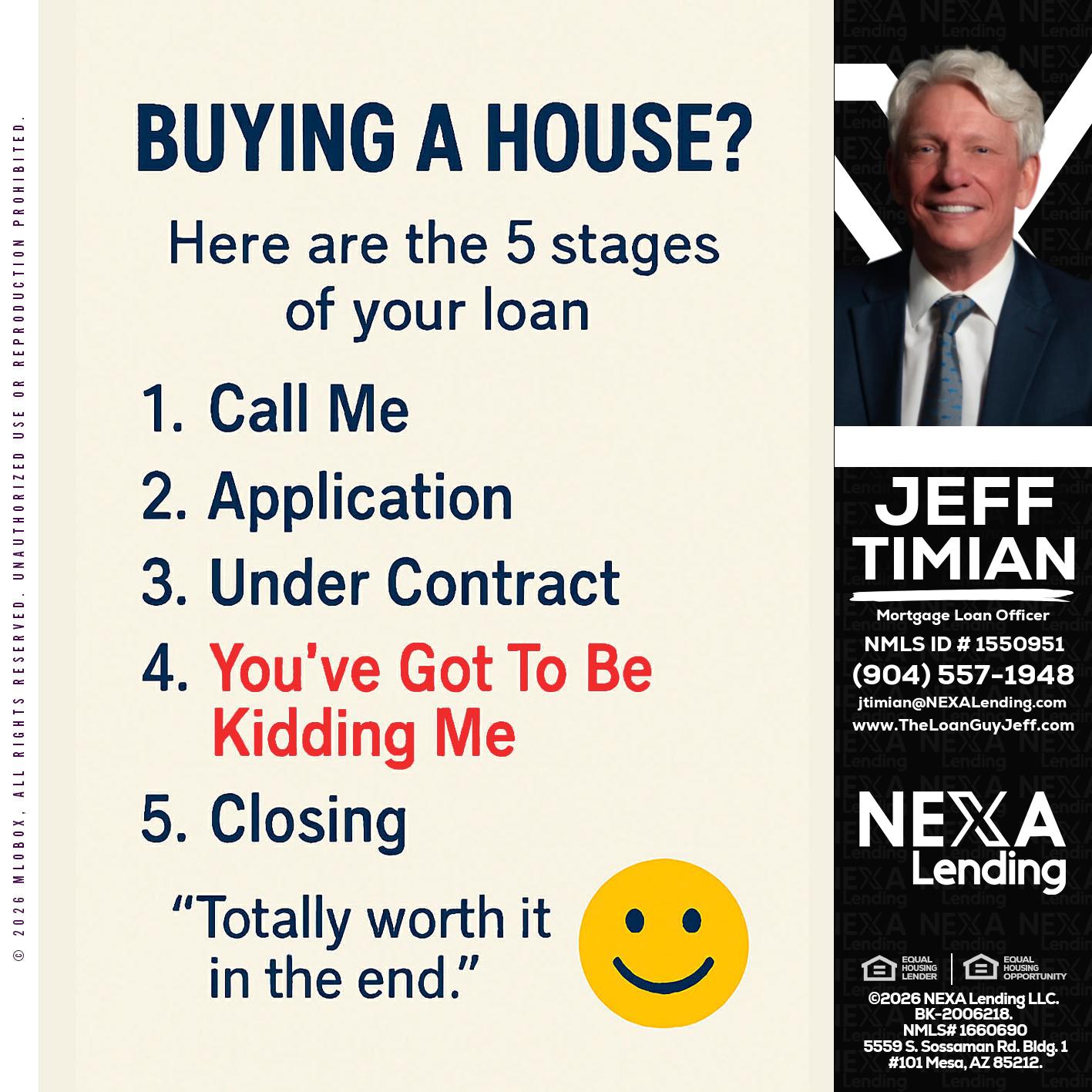 BUYING A HOUSE - Jeff Timian -Mortgage Loan Officer