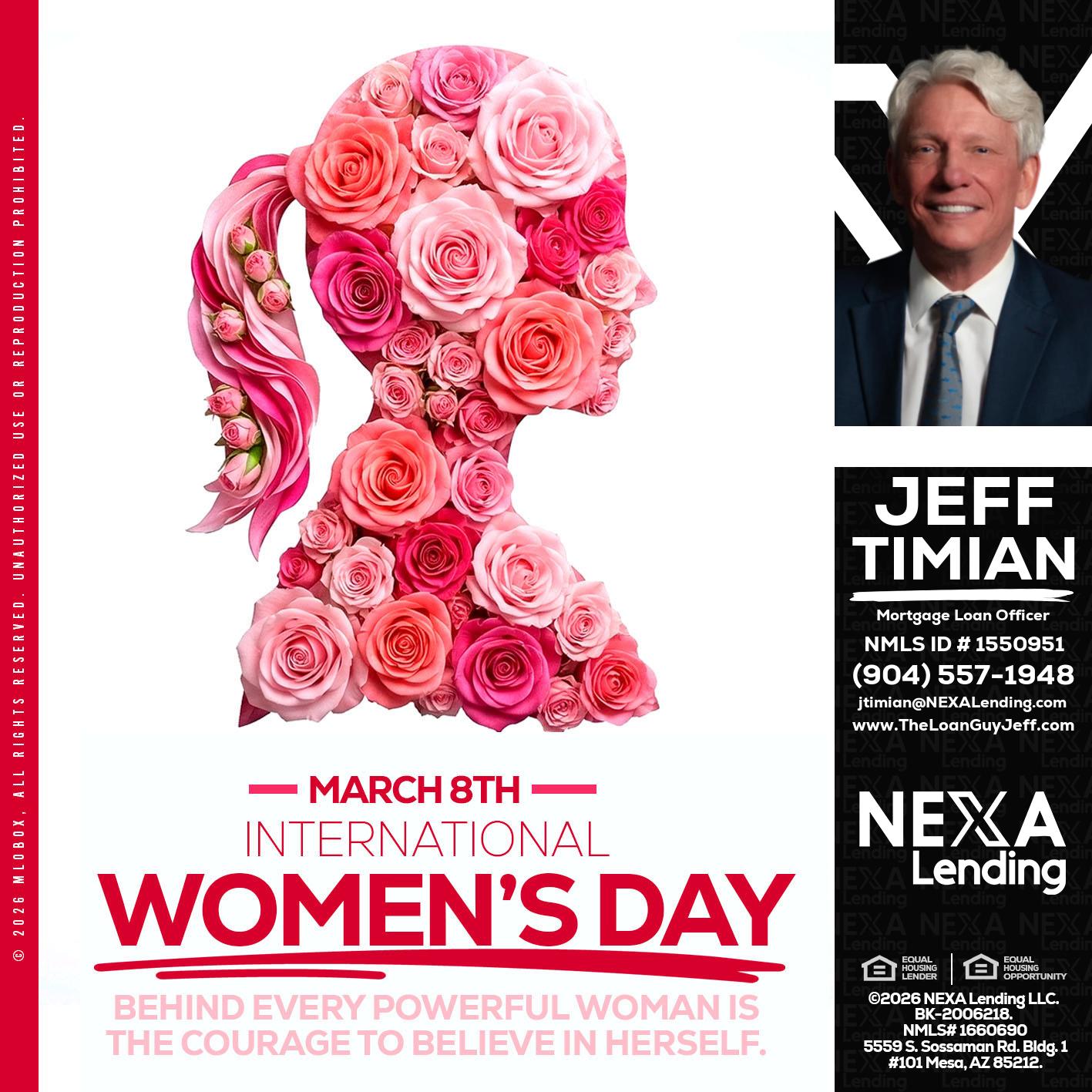 MARCH 8TH - Jeff Timian -Mortgage Loan Officer