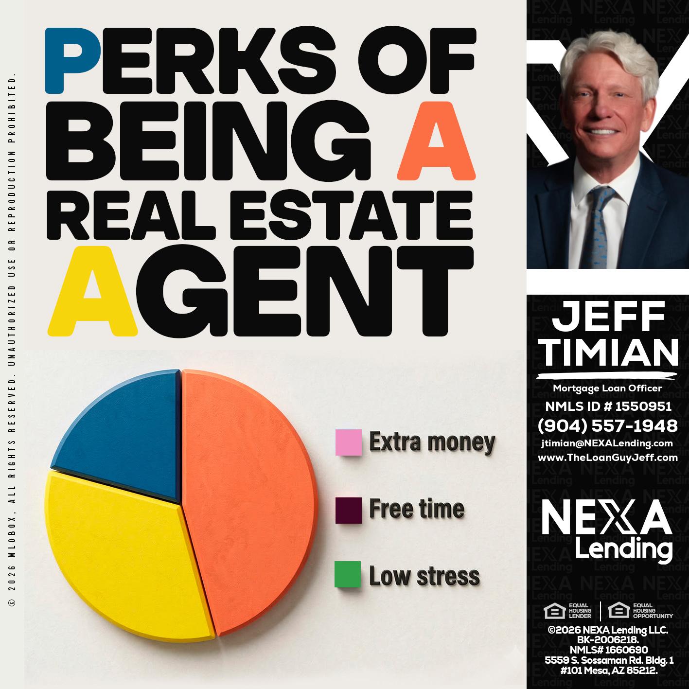 PERKS OF BEING - Jeff Timian -Mortgage Loan Officer