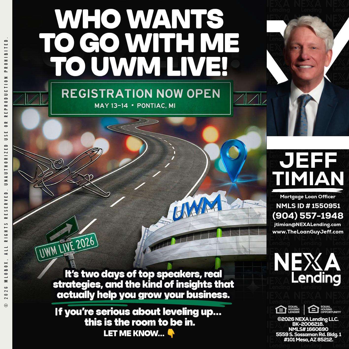 WHO WANTS - Jeff Timian -Mortgage Loan Officer