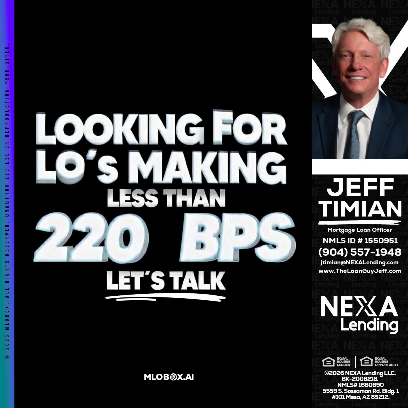 LOOKING FOR - Jeff Timian -Mortgage Loan Officer