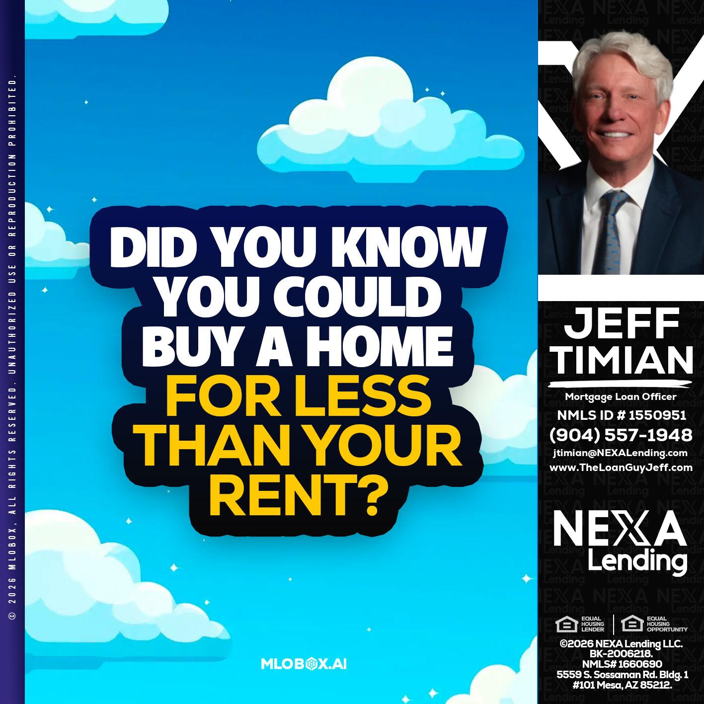 DID YOU KNOW - Jeff Timian -Mortgage Loan Officer