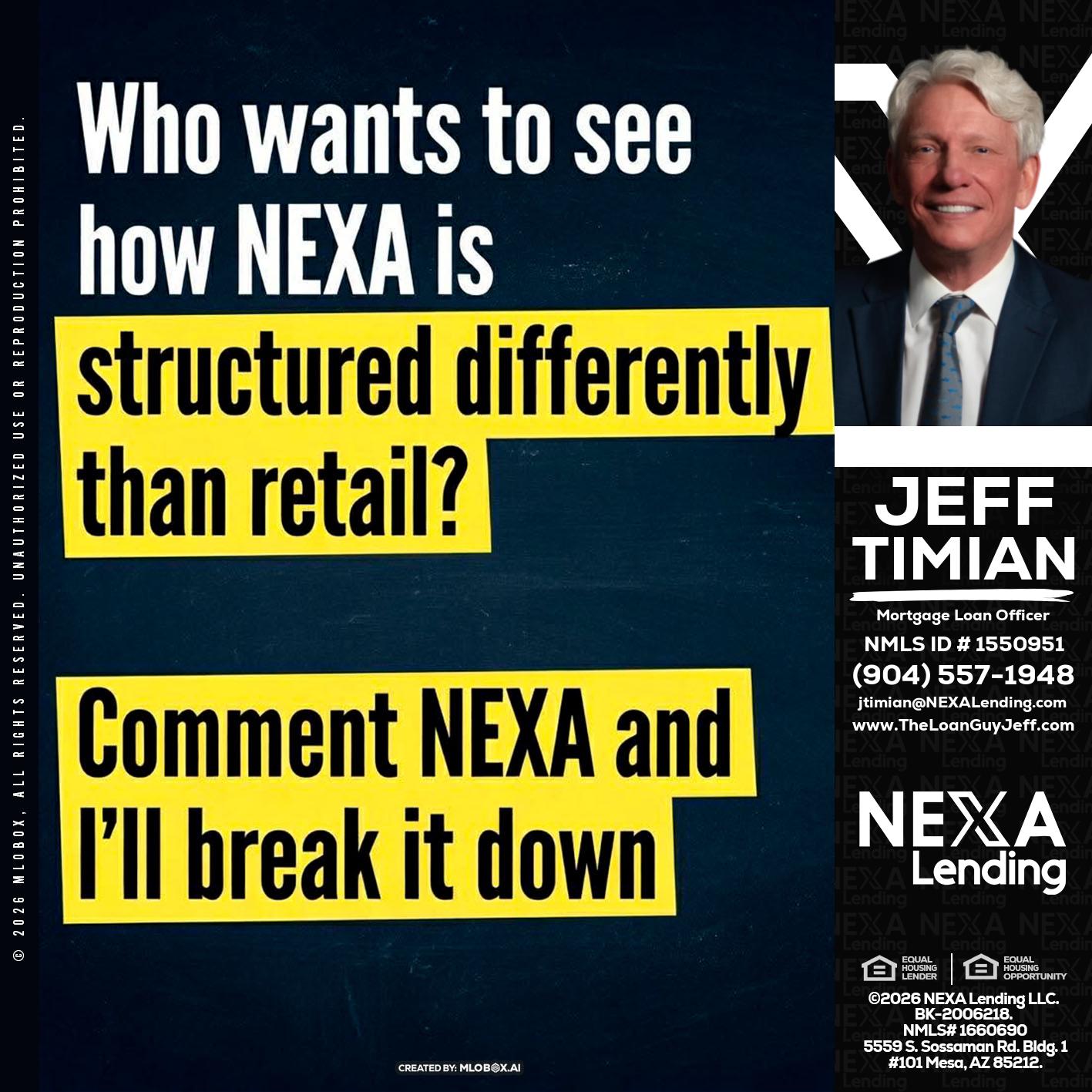 who want to see - Jeff Timian -Mortgage Loan Officer