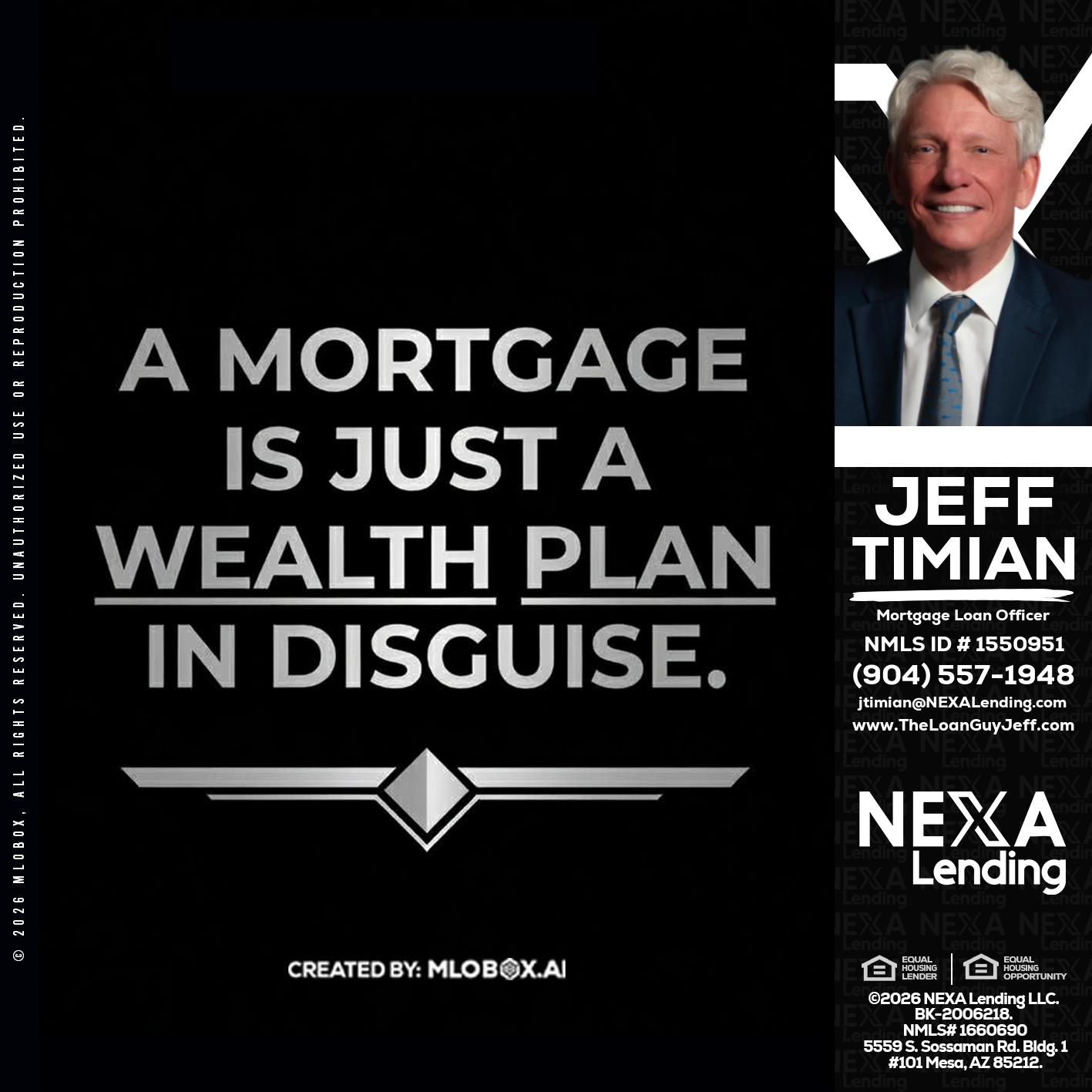 a mortgage is just - Jeff Timian -Mortgage Loan Officer