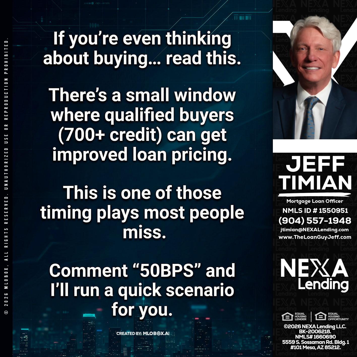 IF YOU EVER - Jeff Timian -Mortgage Loan Officer