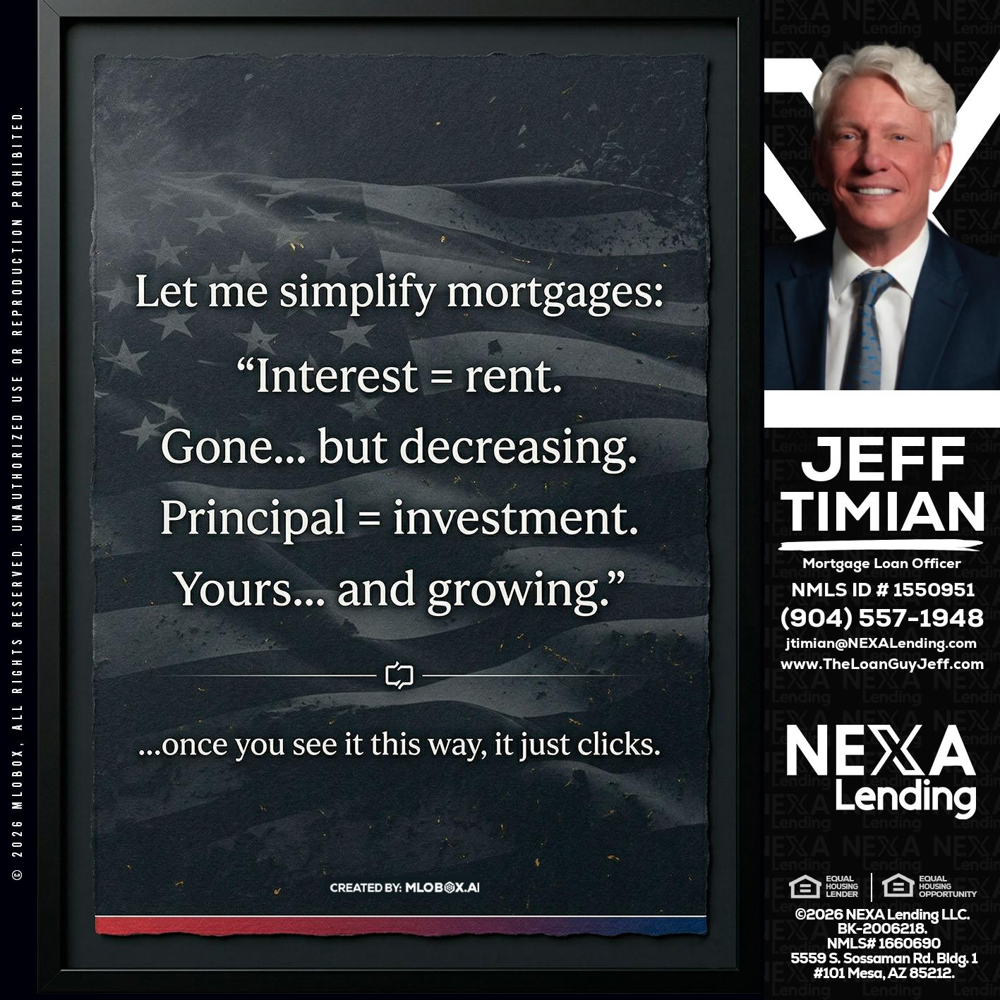 LET ME SIMPLIFY - Jeff Timian -Mortgage Loan Officer