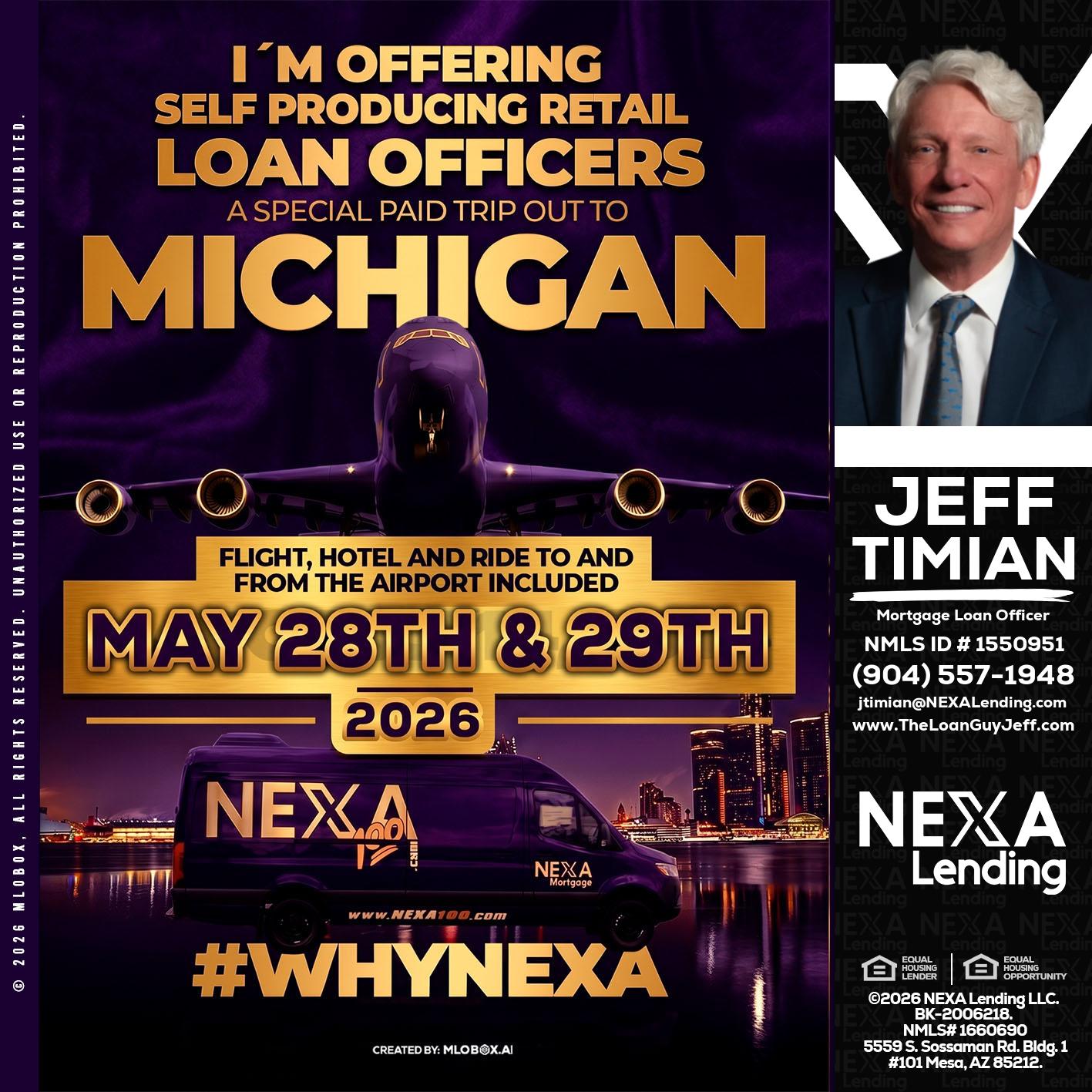 MICHIGAN - Jeff Timian -Mortgage Loan Officer