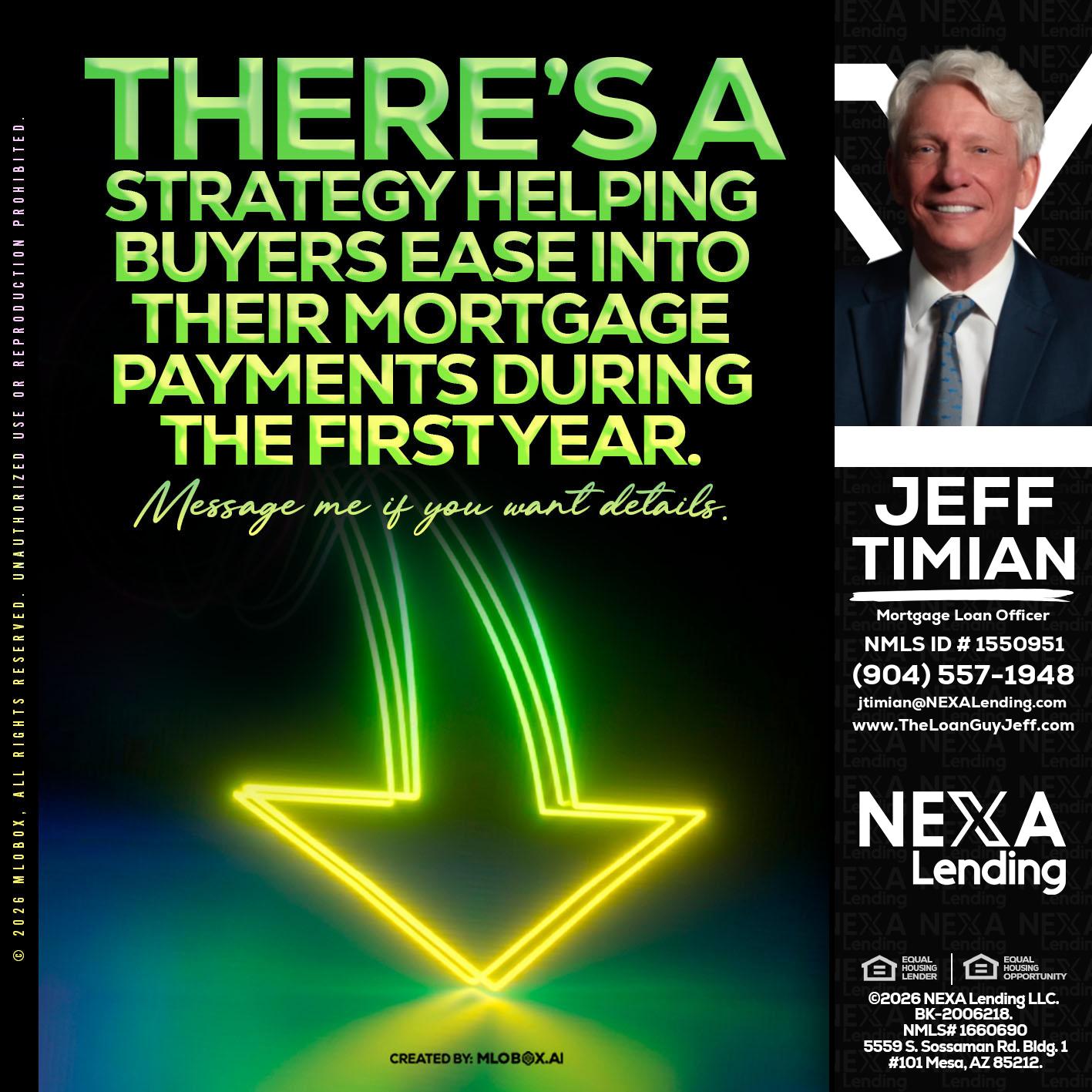 THERES A STATEGY - Jeff Timian -Mortgage Loan Officer