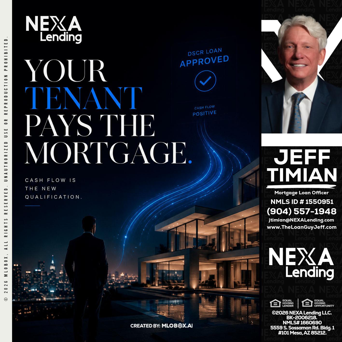 DSCR LOANS - Jeff Timian -Mortgage Loan Officer