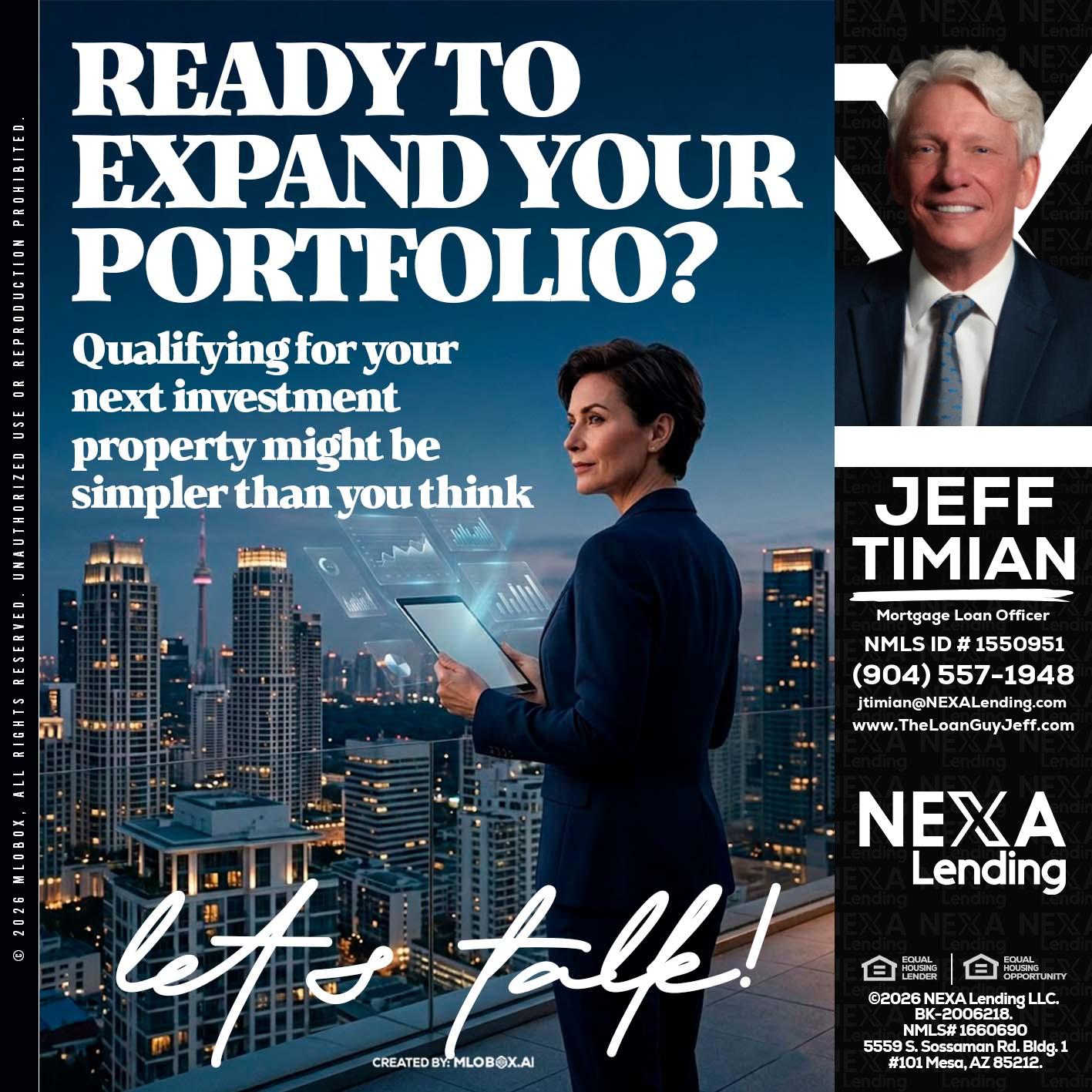 READY TO EXPAND - Jeff Timian -Mortgage Loan Officer