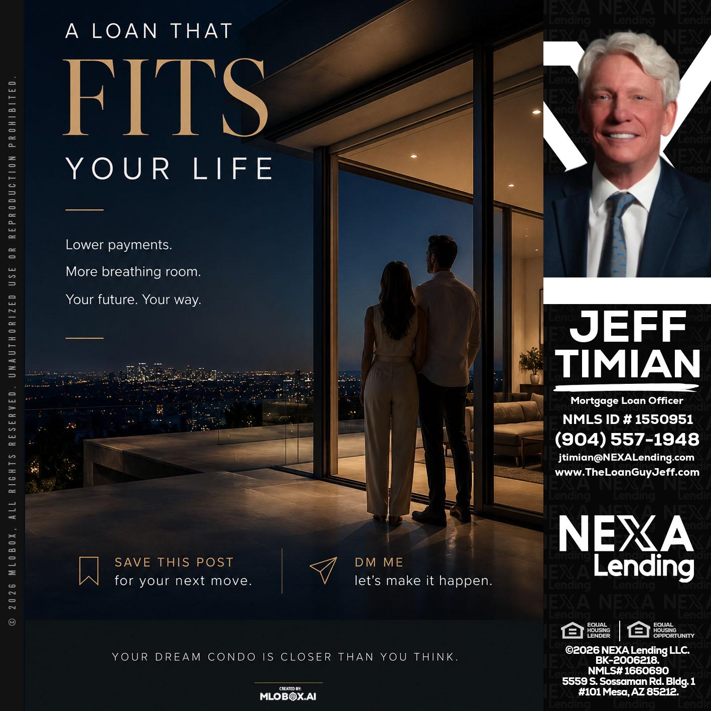 LOANS THAT FIT - Jeff Timian -Mortgage Loan Officer