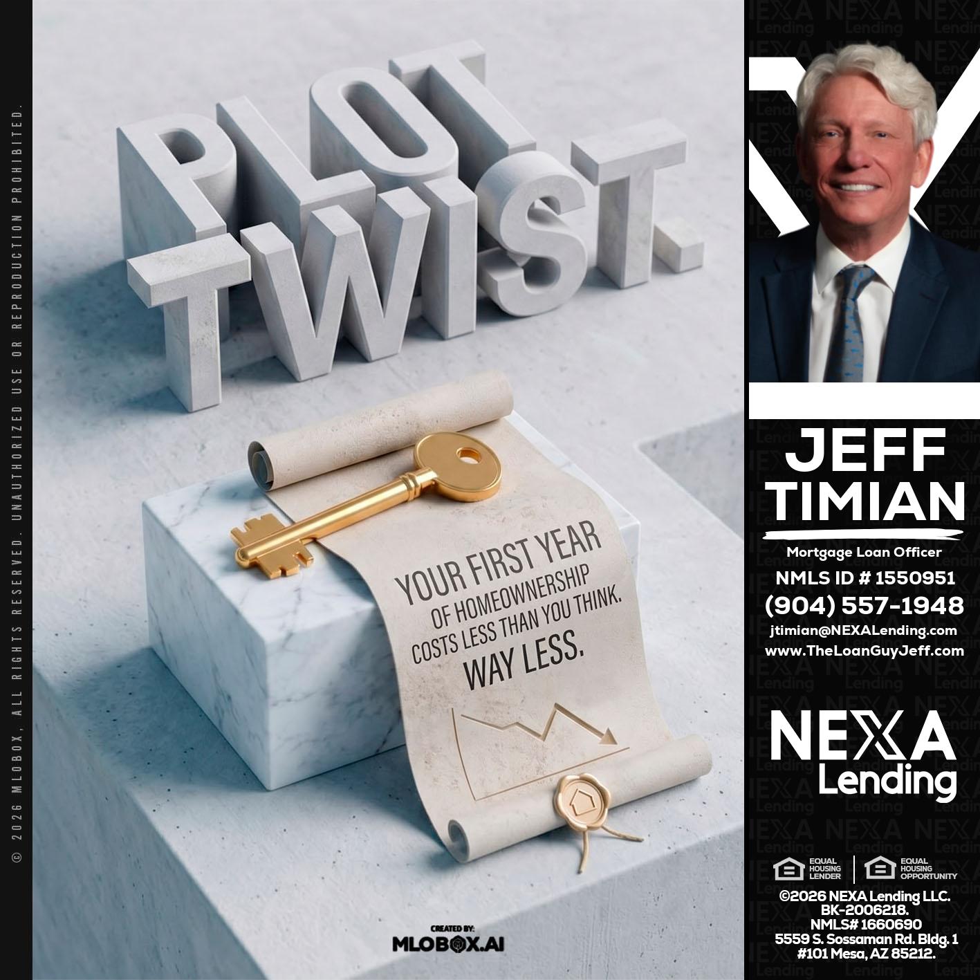 PLOT TWIST - Jeff Timian -Mortgage Loan Officer