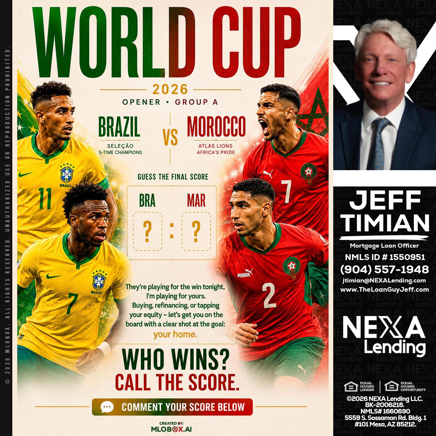 WORLD CUP - Jeff Timian -Mortgage Loan Officer