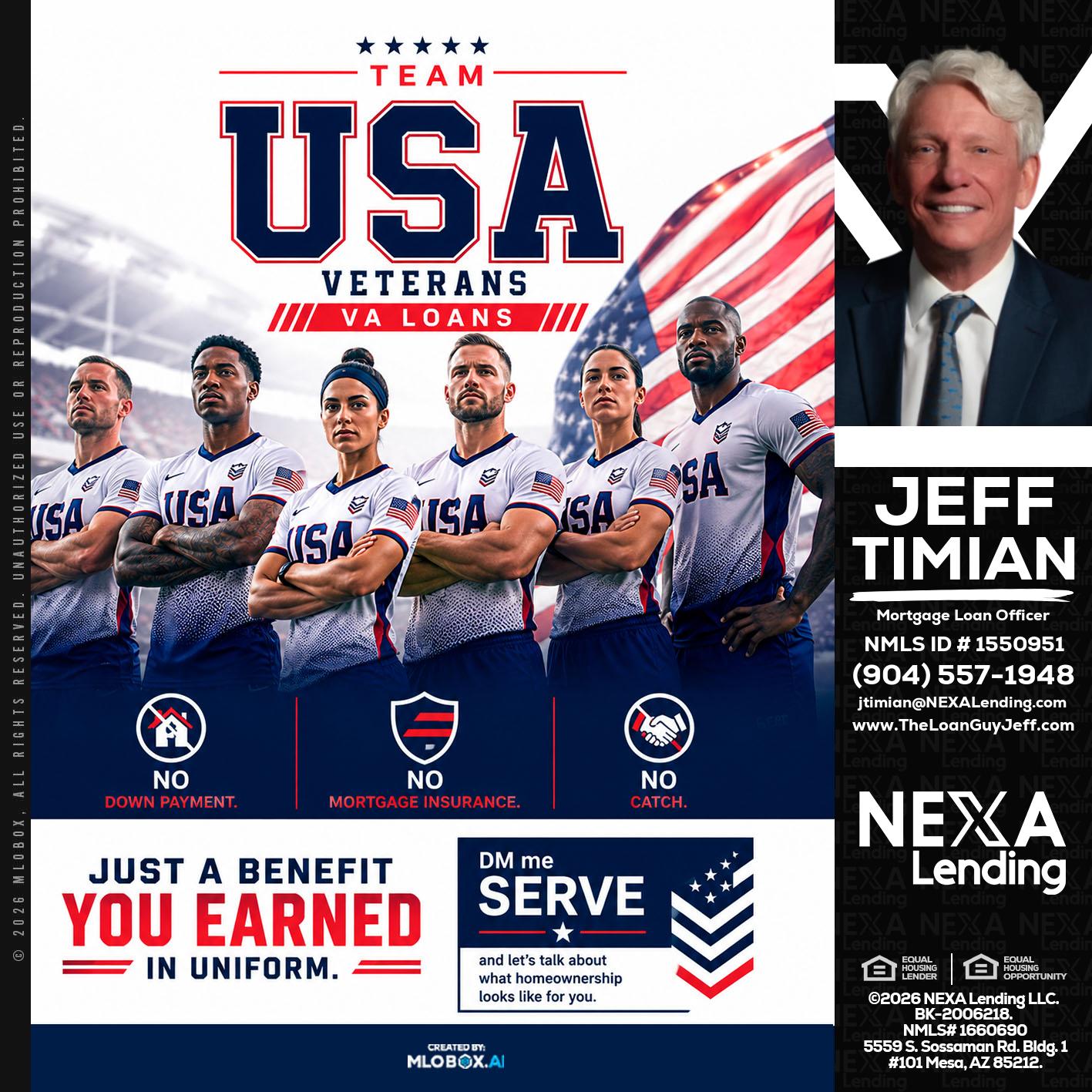USA TEAM - Jeff Timian -Mortgage Loan Officer