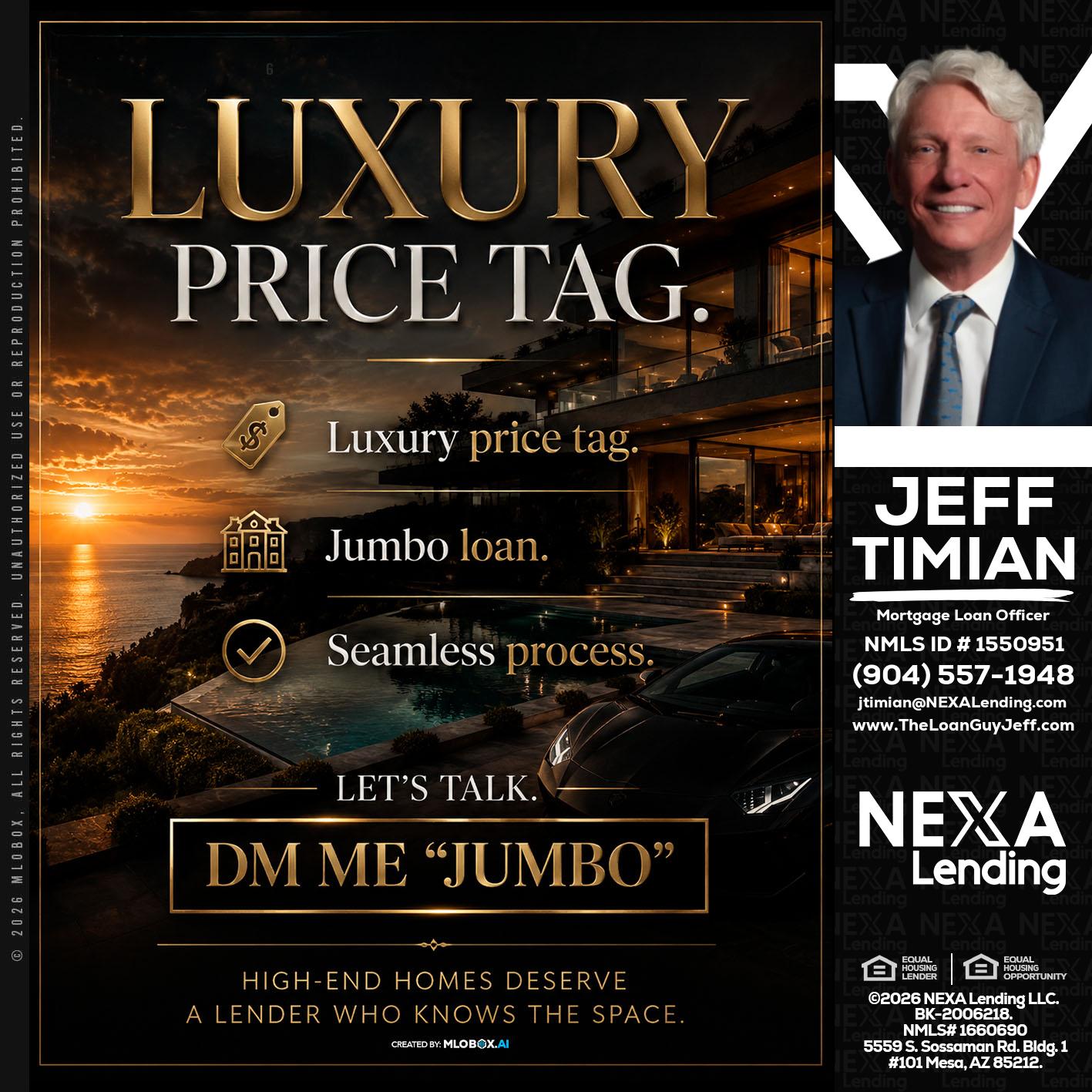 LUXURY PRICE - Jeff Timian -Mortgage Loan Officer
