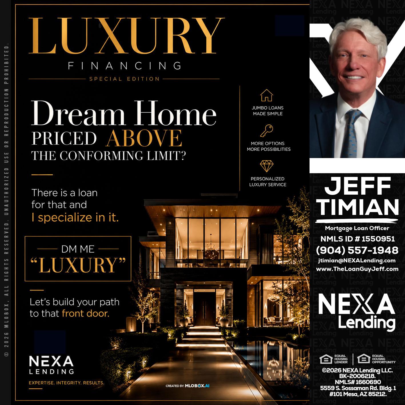 LUXURY - Jeff Timian -Mortgage Loan Officer