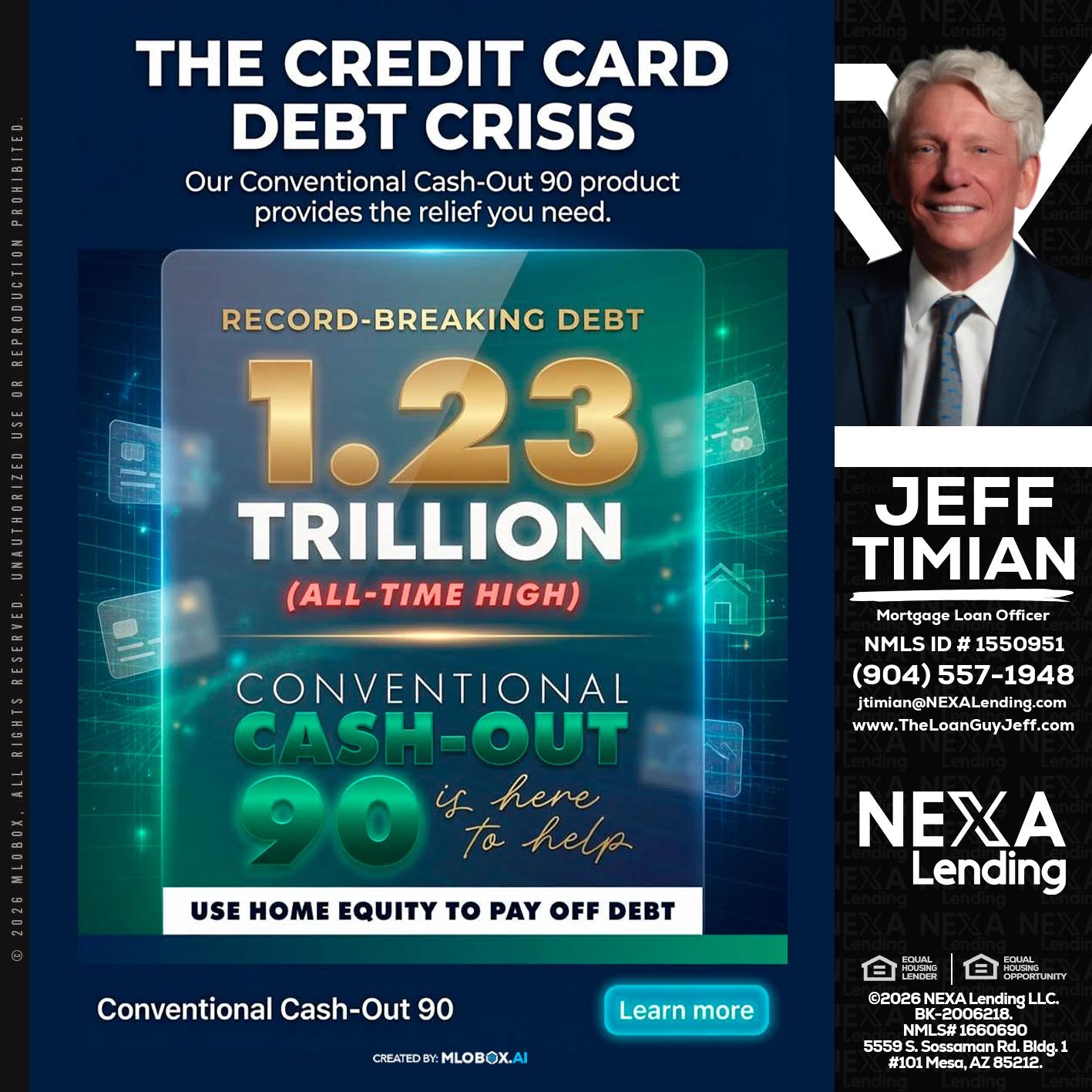 THE CREDIT CARD - Jeff Timian -Mortgage Loan Officer