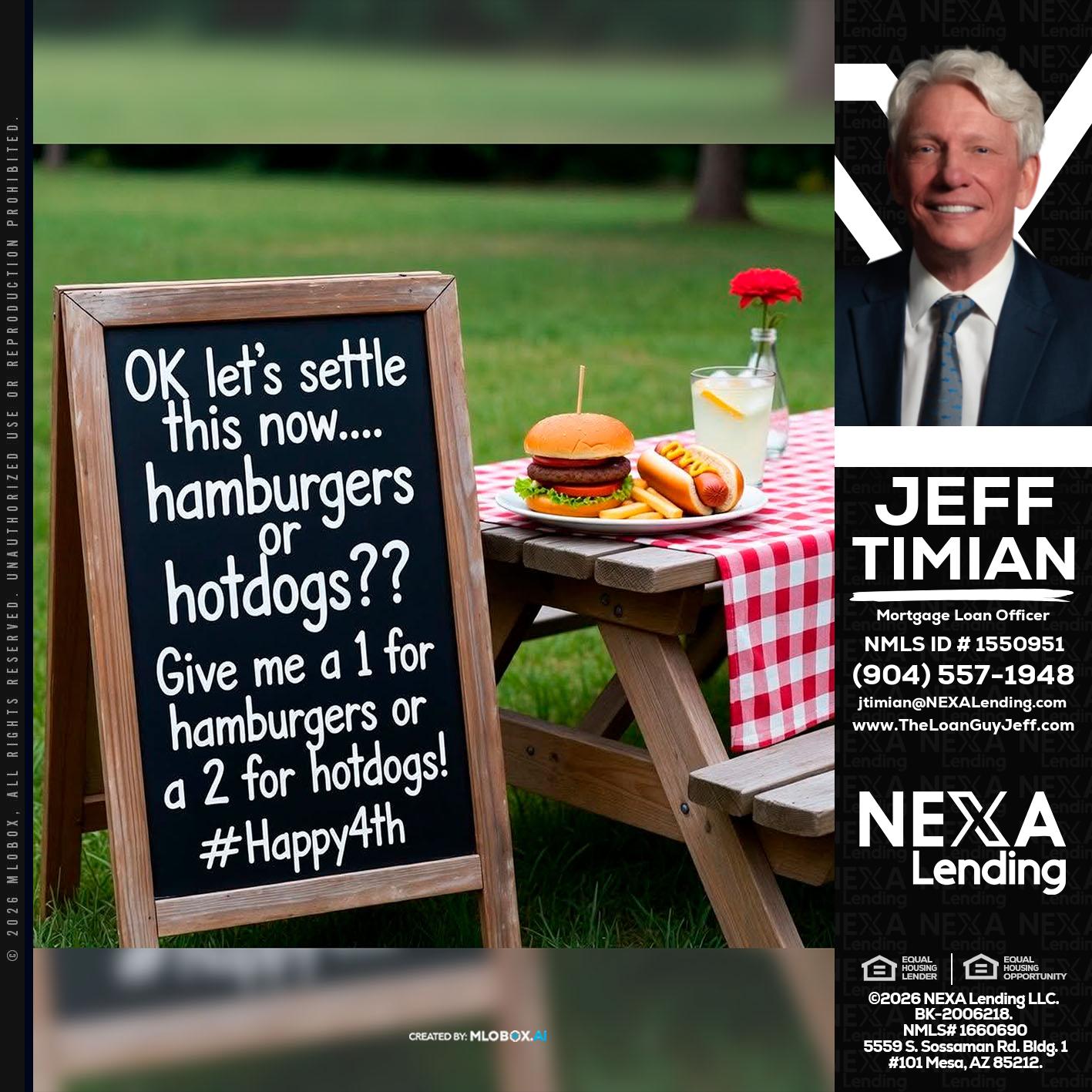let settle this - Jeff Timian -Mortgage Loan Officer