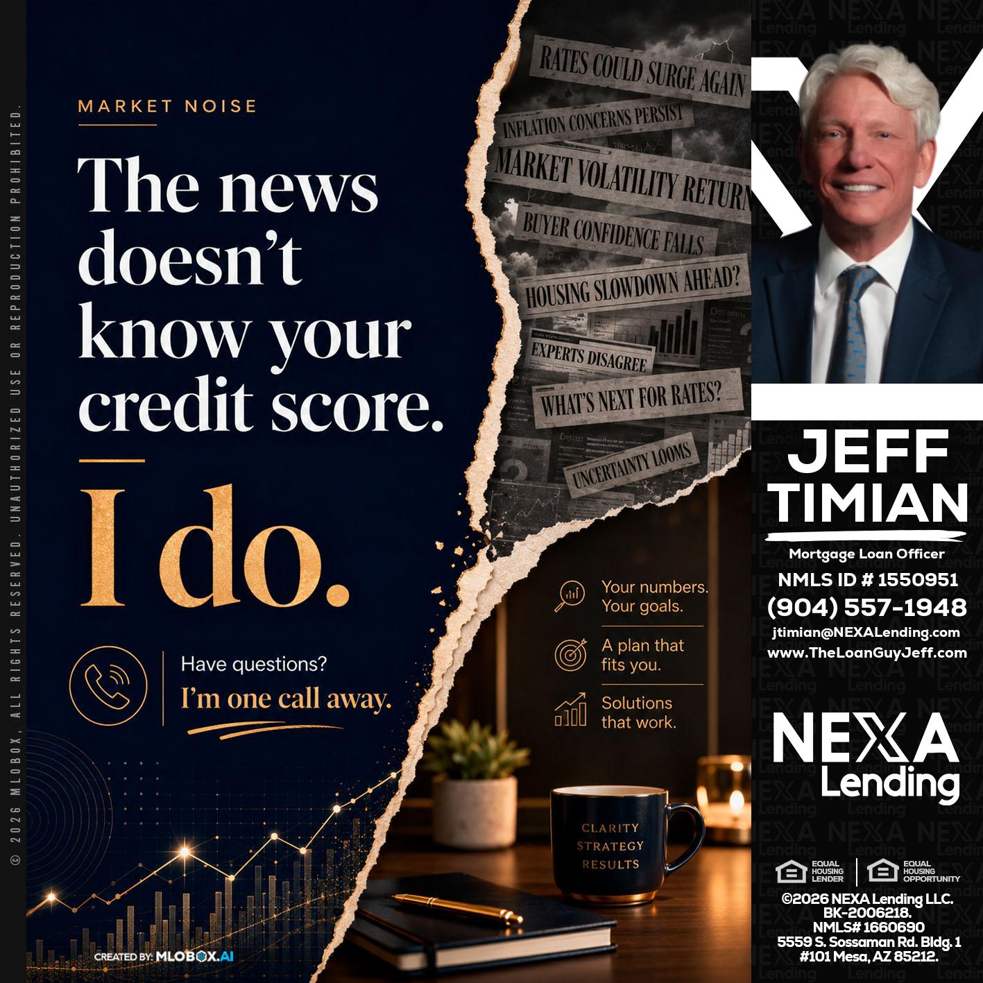 MARKET NOISE - Jeff Timian -Mortgage Loan Officer