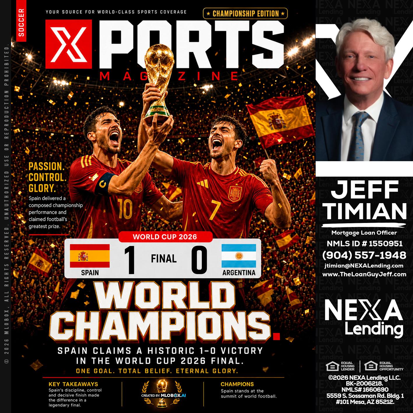 SPAIN CHAMPION - Jeff Timian -Mortgage Loan Officer