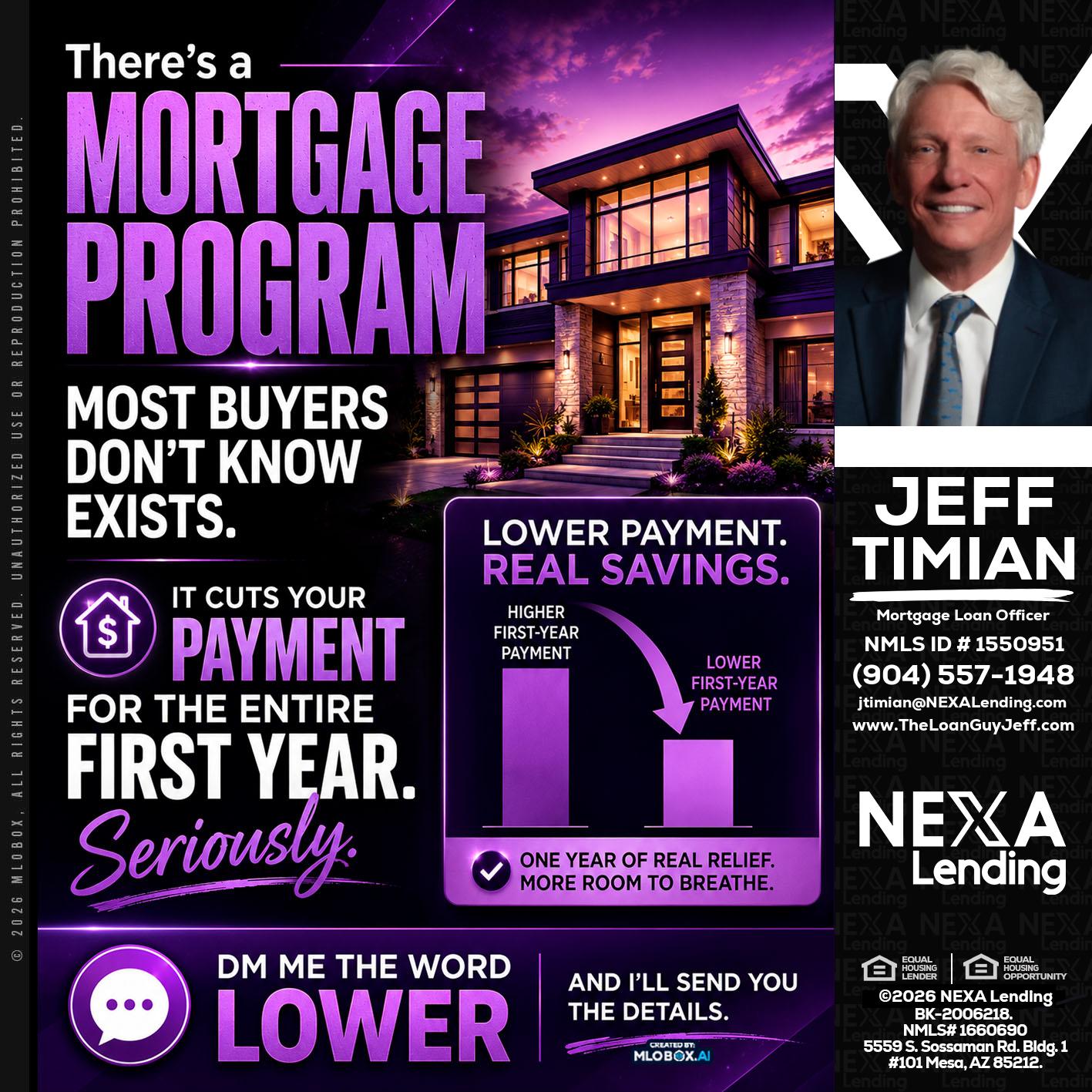 MORTGAGE PROGRAM - Jeff Timian -Mortgage Loan Officer